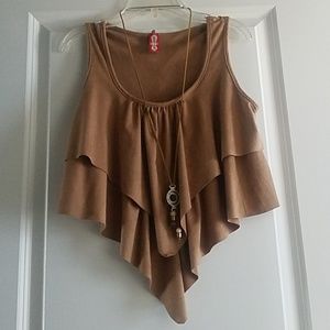 Faux Suede Tank Top